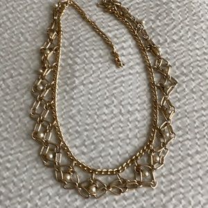 Ladies Vintage gold medal & pearl belt